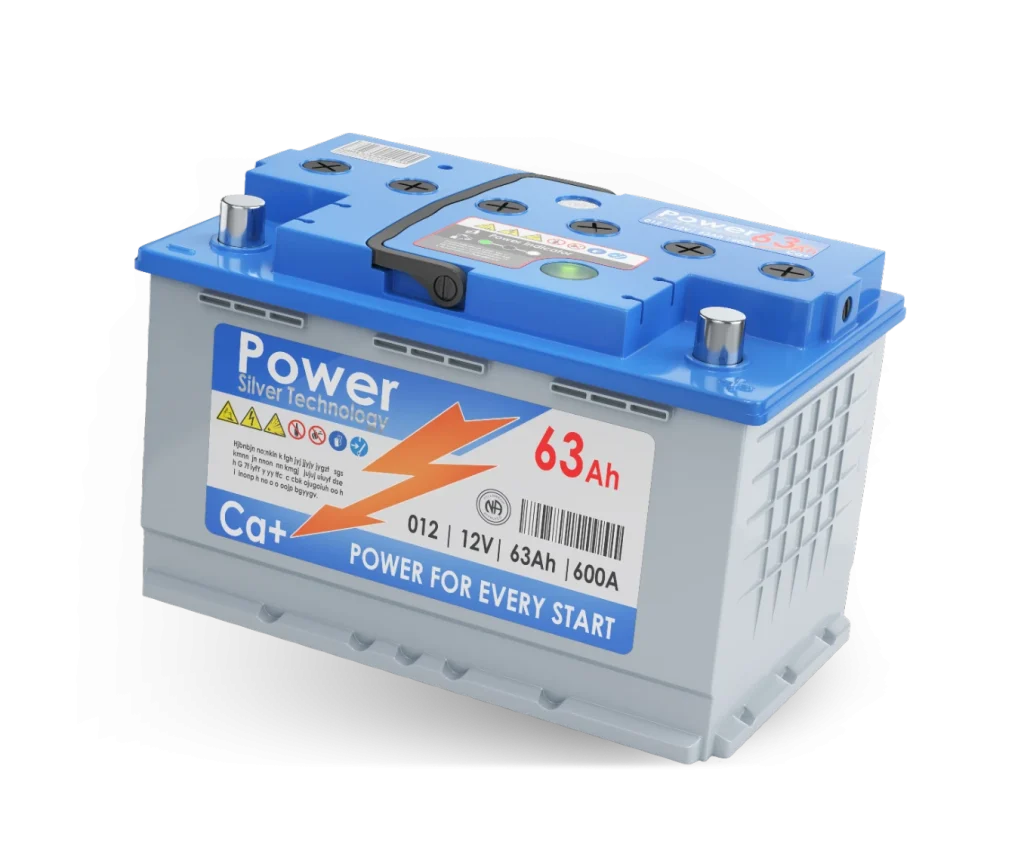 Bilbatteri mot svart bakgrund